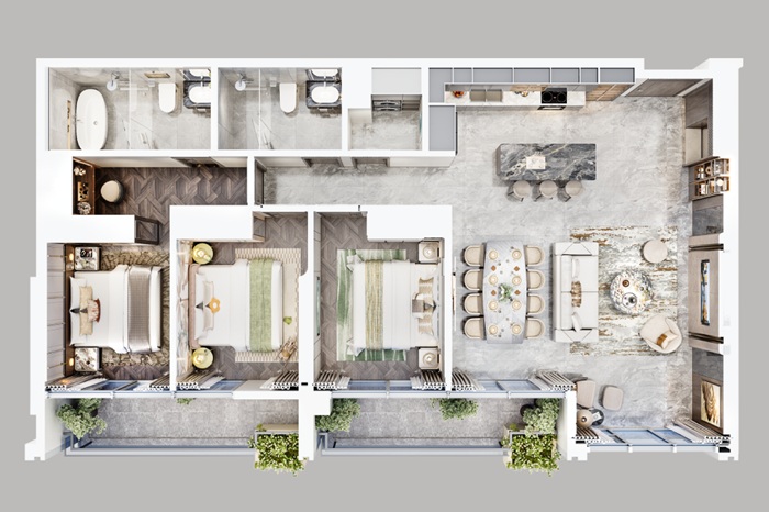 Unit 04 - 3-bedroom residence